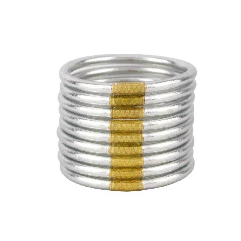 NEW BUDHAGIRL women's all weather bangles in silver
